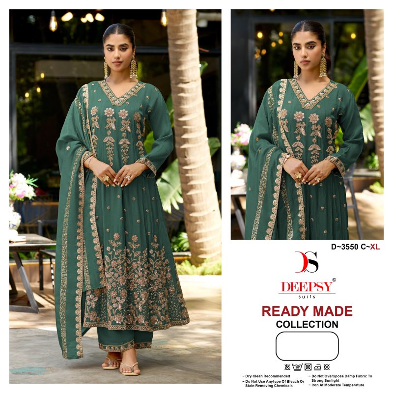 D 3550 A To D By Deepsy Viscose Tissue Silk Pakistani Readymade Suits